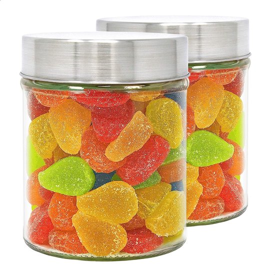 Voorraaddozen Set Met Deksel 4 X 540 Ml Glazen Voorraadpotten voorraaddozen-set-met-deksel-4-x-540-ml-glazen-voorraadpotten