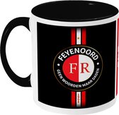 Feyenoord Mok - Geen Woorden Maar Daden 1 - Koffiemok - Rotterdam - 010 - Voetbal - Beker - Koffiebeker - Theemok - Zwart - Limited Edition
