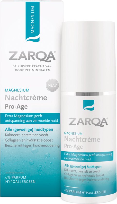 ZARQA Nachtcrème Magnesium Pro Age (kalmeert, herstelt en voedt intensief) - 50ml - Zarqa