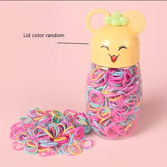 Mini élastiques à cheveux pour enfant couleurs pastel