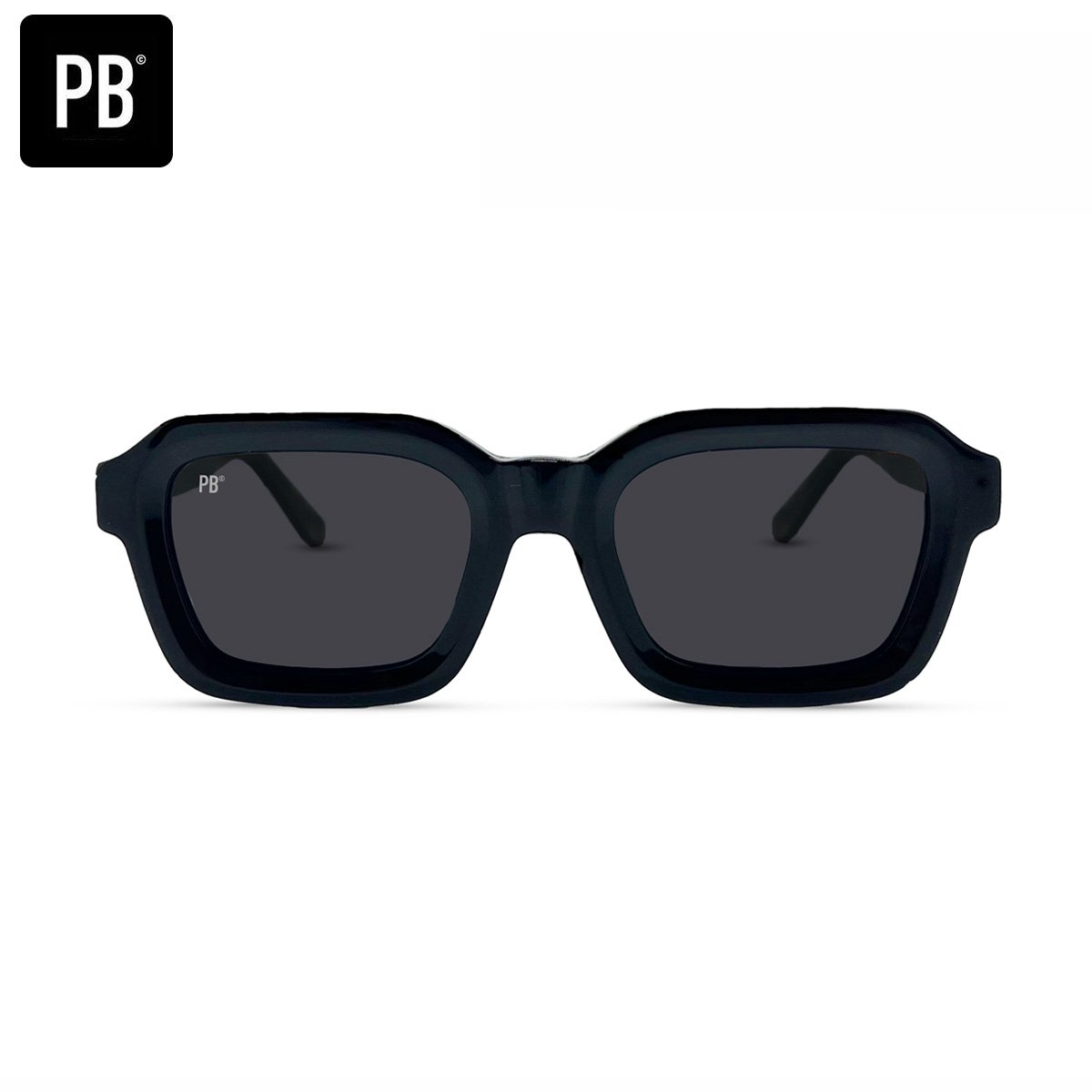 PB Sunglasses - Dijon Black. - Zonnebril heren en dames - Gepolariseerd - Rechthoekige zonnebril - Stevig acetaat frame