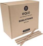 EQUO Suikerriet Rietjes Boba - Bubbletea - Composteerbaar - rietjes - Cocktail - 250 stuks