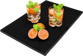 Bar Service Mat, Bar Mat 45x30cm Bar Mat Rubber Bar Accessoires Afdruipmat Gerechten Droogkussen Overloopmat Sneldrogend Antislip voor Bar Club Kitchen Cafe Zwart