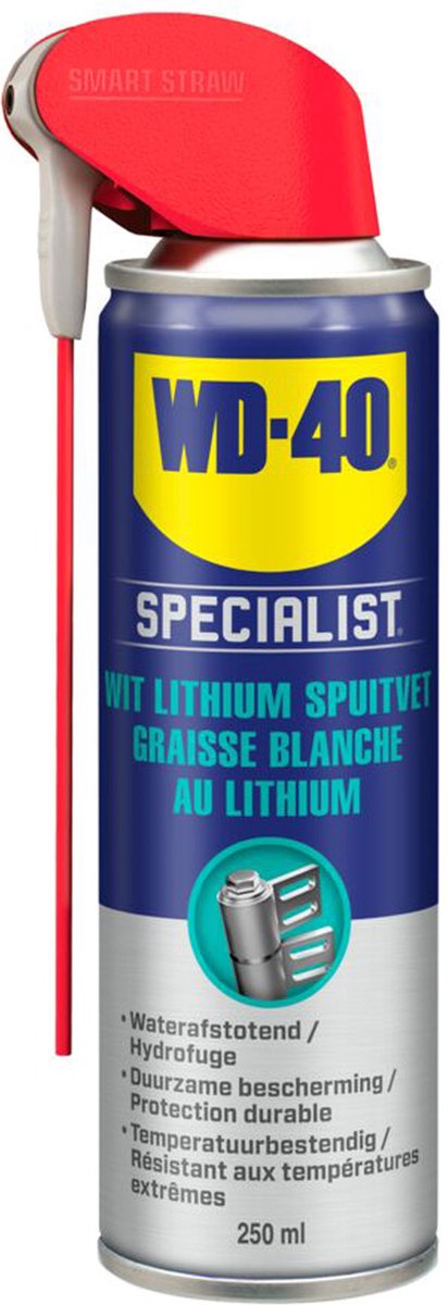 WD-40 31408 Hoogwaardig Wit Lithiumspuitvet 250ml