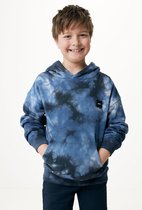Hooded Sweater With Tie Dye Jongens - Navy - Maat 134-140