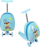 Kinderkoffer - Step 3 wielen - Schooltas - Reiskoffer met wielen - Kinder handbagage op wielen - Blauw