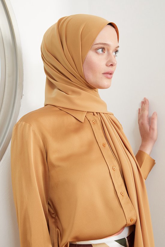 Five Scarf-Medina Silk- Foulard Ocre- Hijab- Foulard | bol