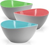 Ensemble de 3 saladiers, grands bols décoratifs pour salade, fruits, collations et bien plus encore, bols adaptés au lave-vaisselle
