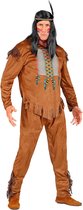 Widmann - Indiaan Kostuum - Zoevende Bijl Indiaan Wilde Westen - Man - Bruin - Medium - Carnavalskleding - Verkleedkleding