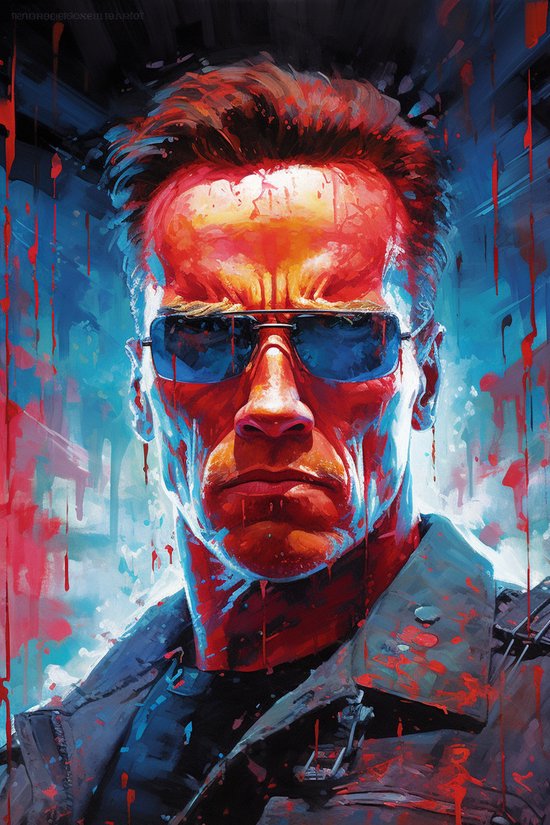 Terminator Poster | Arnold Schwarzenegger Poster | Ill Be Back | The Terminator | Film Poster | Woondecoratie | 51x71cm | Geschikt om in te Lijsten