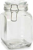 Vivalto Pot de conservation / pot de conservation - Caja - 1,2L - verre - fermeture battante - D11 x H17 cm