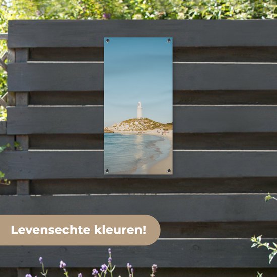 Affiche de jardin Île avec phare - Décoration murale cm - Décoration murale d'extérieur - Affiche de jardin - Toile de jardin - Affiche de clôture - Tableau de jardin