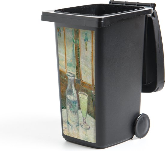 Container sticker Cafétafel met absint - Vincent van Gogh - 38x80 cm - Kliko sticker