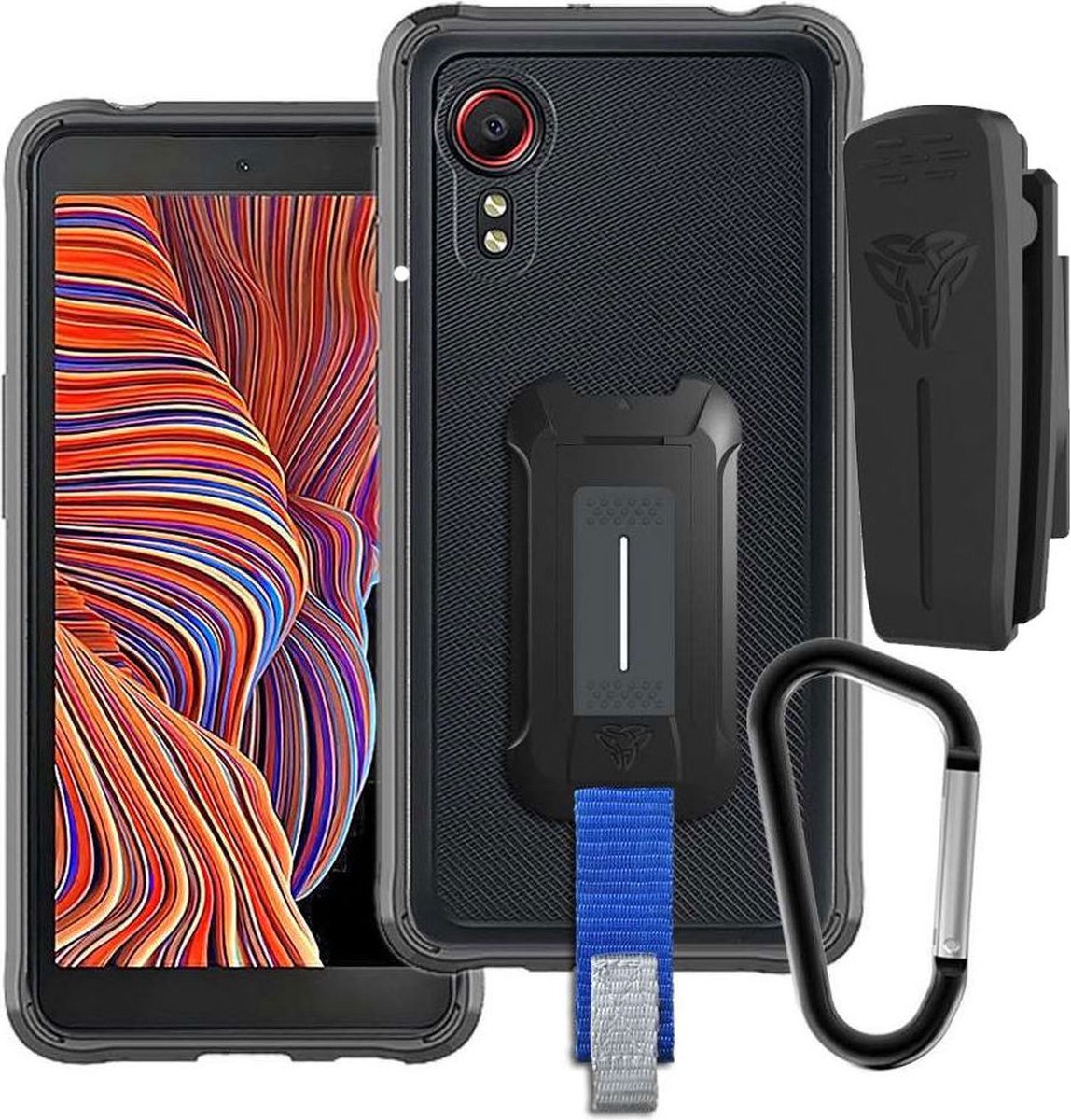 Armor X BX-Series Hoesje Geschikt voor Samsung Galaxy Xcover 5 Robuust Zwart