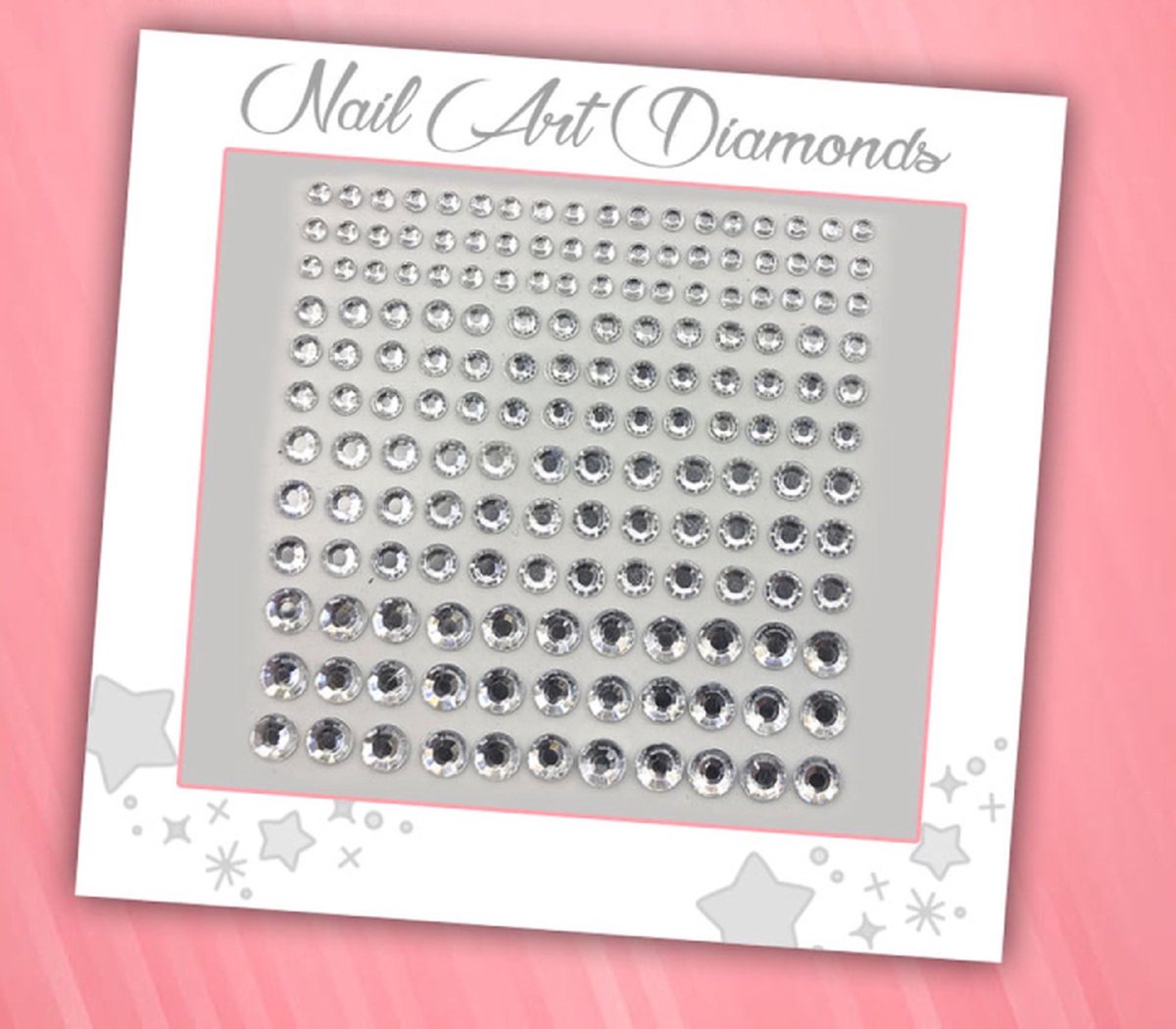 Goedkoopste Nail Art Diamonds (165 Diamantjes Zilver) [Zelfklevend Nagel Steentjes Decoratie Versiering - Manicure Kunstnagels Nepnagels - Acryl Nagels Rhinestone Rhine Stones]
