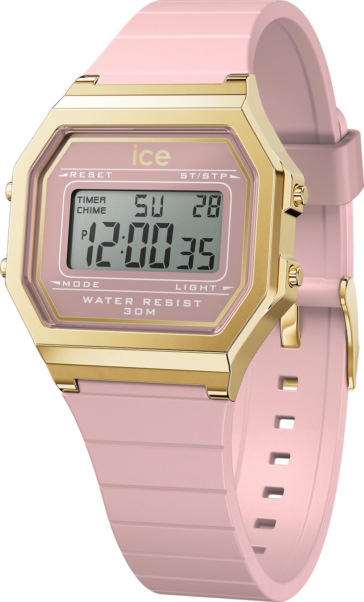 Ice Watch ICE digit retro - Blush pink 022056 Horloge - Siliconen - Roze - Ø 33 mm