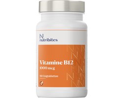 Nutribites Vitamine B12 - Activeert natuurlijke energie - 100 Vegan zuigtabletten - Aardbeiensmaak