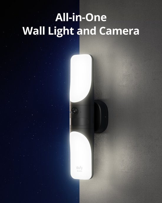 Eufy S100 Wall Light Cam - 2K-resolutie - 1.200 lumen - Bol