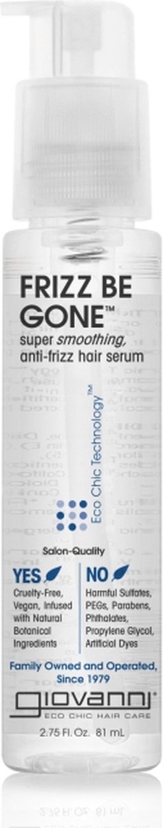 Giovanni Cosmetics - Frizz Be Gone - Super Smoothing Anti-Frizz Hair Serum - 81 ml