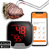 Bol.com Silvergear BBQ Thermometer Draadloos - Vleesthermometer Bluetooth 40M - BBQ temperatuurmeter - 250 C aanbieding