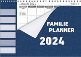 MGPcards - Family planner XL 2024 - Week begint op Maandag - 6 personen - Familie - Blauw