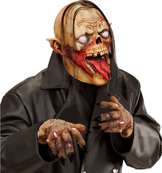 Widmann - Costume Monster & Effrayant - Gants Horreur Griffes de Zombie -  beige -... | bol