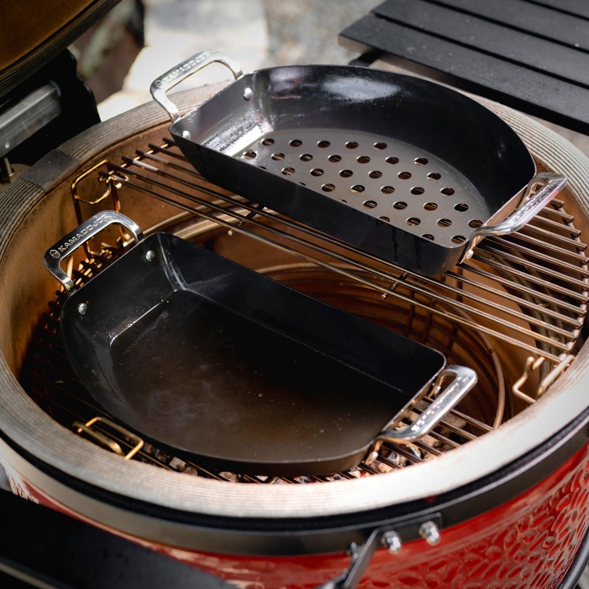 Kamado Joe Carbon Steel Ensemble de poêles demi-lune