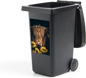 Container sticker Schotse hooglander - Bloemen - Koe - Botanisch - Dieren - 40x60 cm - Kliko sticker