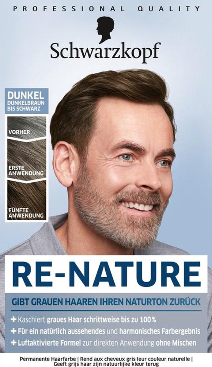 Schwarzkopf Re-Nature Man Donkerbruin tot Zwart 1 set