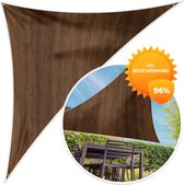 MuchoWow® - Schaduwdoek - Hardhout - Patronen - Bruin - 96% UV-bestendig - Hoogwaardig polyester - Zonnedoek - Weerbestendig - Tuin - Tarp - 300x300 cm