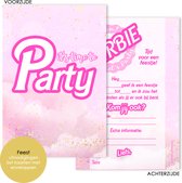 BCI021 - 8 cartes anniversaire avec enveloppe - Barbie - Invitation anniversaire - Cartes d'invitation - cartes à remplir - Rose - Fête d'enfant - carte anniversaire - anniversaire enfant - carte anniversaire enfant - invitations Barbie
