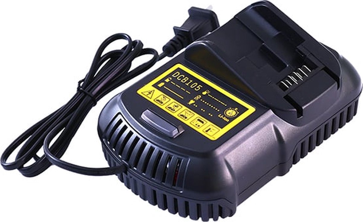 DCB105 Lader / Charger geschikt voor 18V & 20V batterijen voor DeWalt