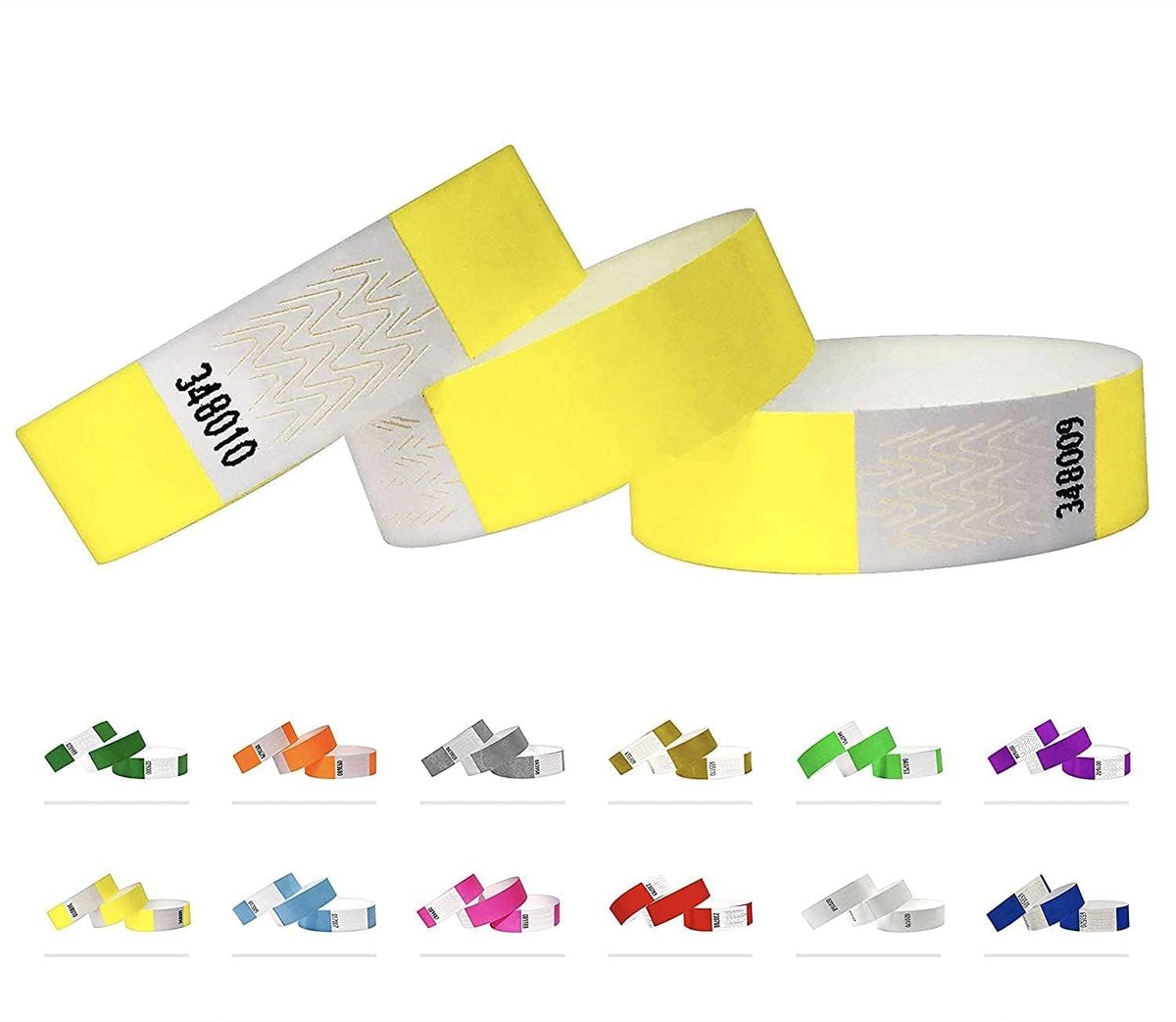 Tyvek polsbandjes voor evenementen - 1000 stuks - Geel
