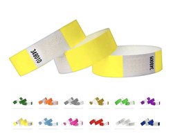 Tyvek polsbandjes voor evenementen - 1000 stuks - Geel