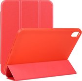 Mobigear Tablethoes geschikt voor Apple iPad Mini 6 (2021) Hoes | Mobigear Tri-Fold Gel Bookcase - Rood