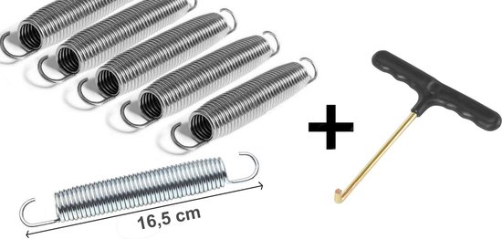 Set Trampoline Veren 160 mm - 6 stuks per set - inclusief verenspanner