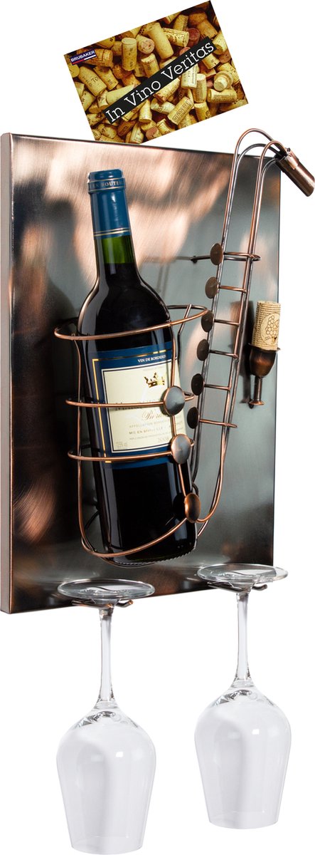 BRUBAKER Porte-bouteille de Vin décoratif - Sculpture en Métal