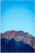 Poster (Mat) - Bergen - Lucht - Blauw - 80x120 cm Foto op Posterpapier met een Matte look