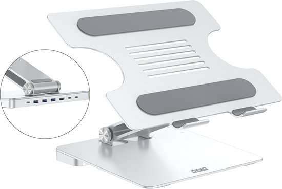 VIVO STAND-V001LW Support Bureau Ordinateur Portable Réglable Blanc - Bras Articulé Ergonomique