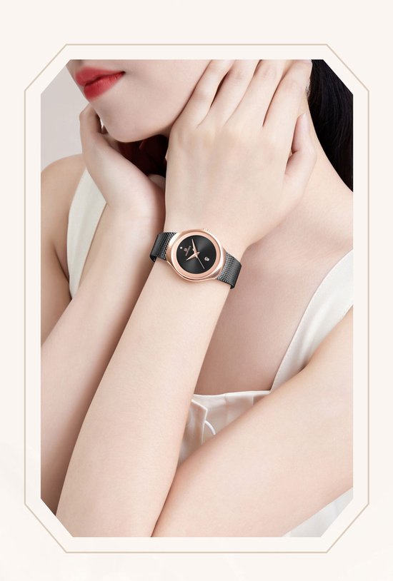 OLEVS Dameshorloges, roségoud, diamant, klein gezicht, roestvrijstalen armband, analoog, kwarts, polshorloges met kalender, oplichtend, waterdicht, cadeauset, 5536: Goud, armband