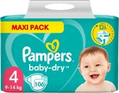 Pampers - Baby Dry - Maat 4 - Mega Pack - 106 luiers - 9/14 KG.