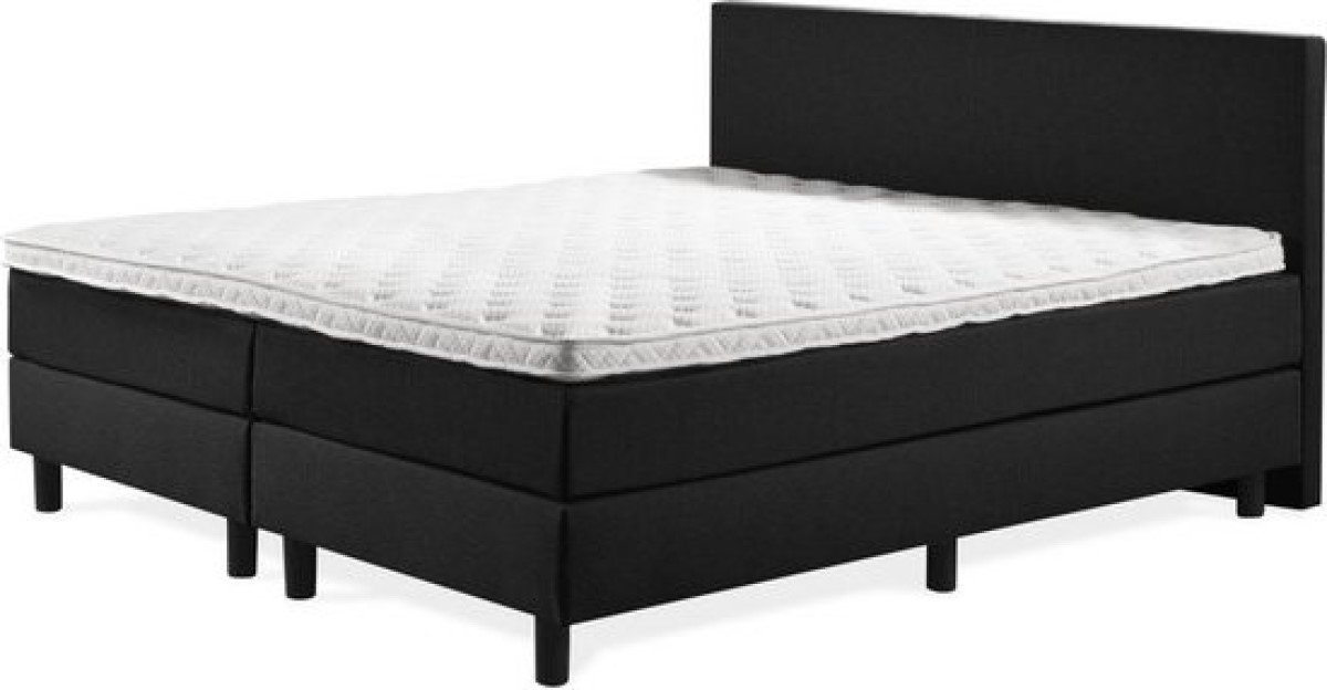 Boxspring Luxe 200x200 Glad Zwart