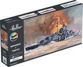 1:400 Heller 55078 Bismarck en Tirpitz Schepen - Twinset - Starter Kit Plastic Modelbouwpakket