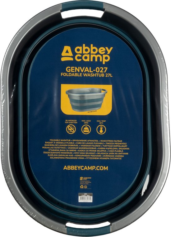 Abbey Camp Wasteil - Opvouwbaar - 27 Liter - Blauw - Genval-027 van Abbey Camp — afbeelding 4