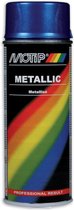 Bombe de peinture Motip Bleu métallisé 400ml M04044 auto pour moto scooter neuf