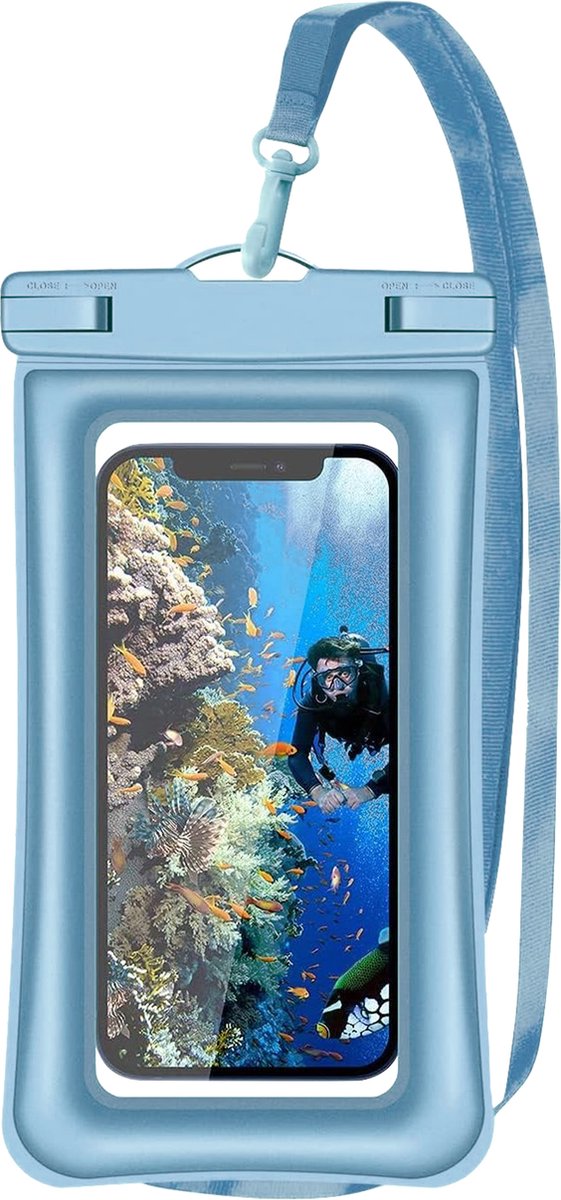 Waterdichte Telefoonhoesjes Drijvend - Universele Drybag Onderwater Blauw