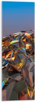 Acrylglas - Opgefrommelde en Verkreukelde Folie - 30x90 cm Foto op Acrylglas (Met Ophangsysteem)