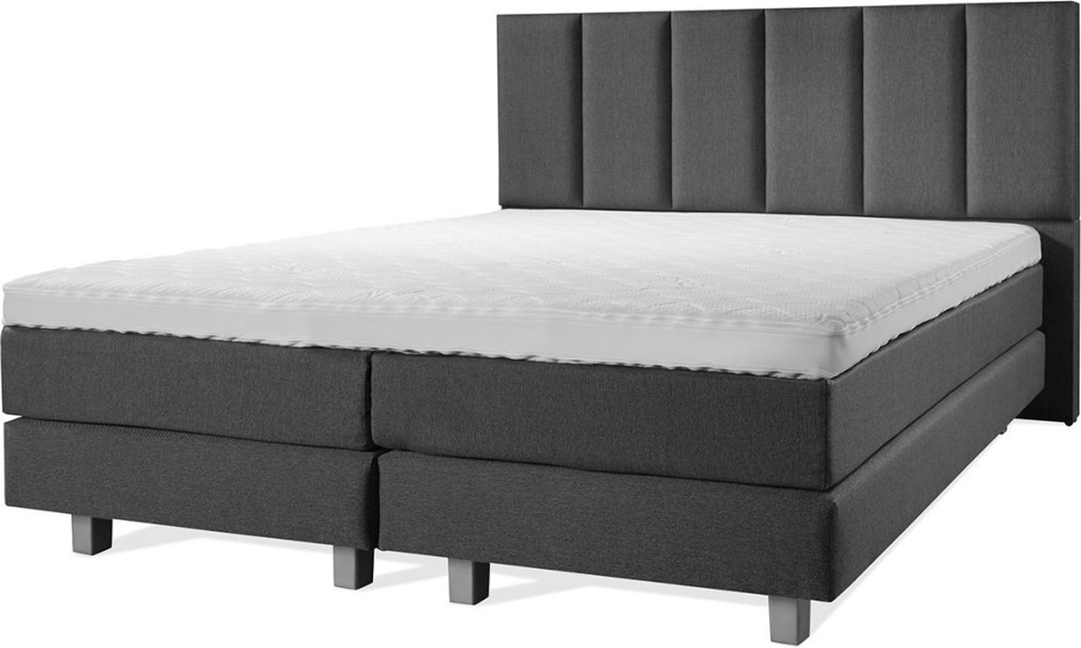 Boxspring Luxe 200x200 Vertical Zwart