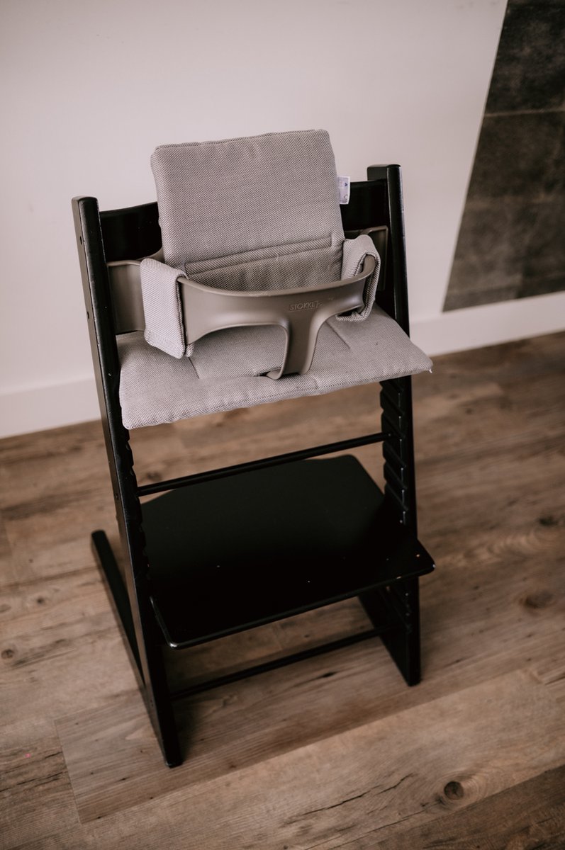 Kadem® Zitkussen 100% Biologische Katoen | Klassiek Kussen Zitbeschermer Hoogstoelonderlegger | 2-delig passend voor Stokke Tripp Trapp Kinderhoge stoel | wasmachinebestendig eenvoudige snelle