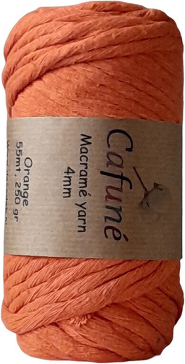 Netuno 1x Macrame Cord Braided Macramé Yarn Khaki 9 mm x 50 m
